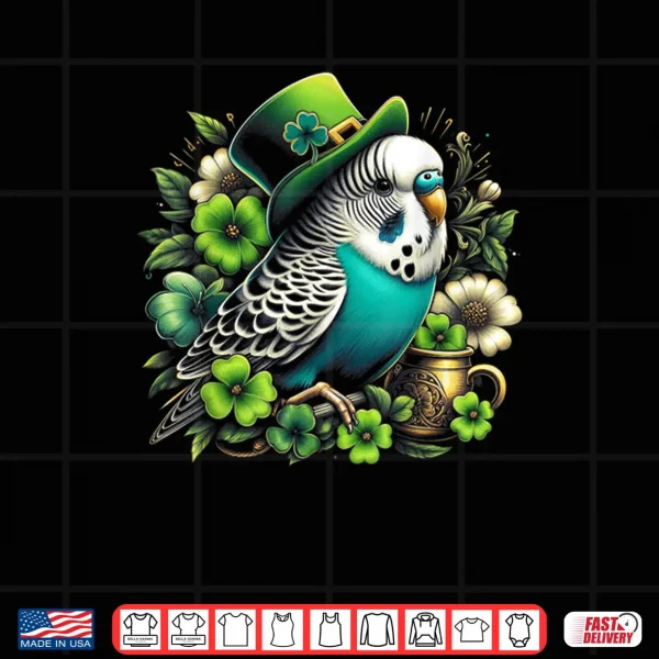 Design Saint Patricks Day With Budgerigar Budgie Design Shirt