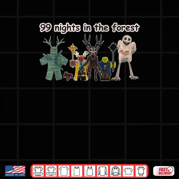 Design Scary 99 Nights Deer Gamer in The Forest Shirt