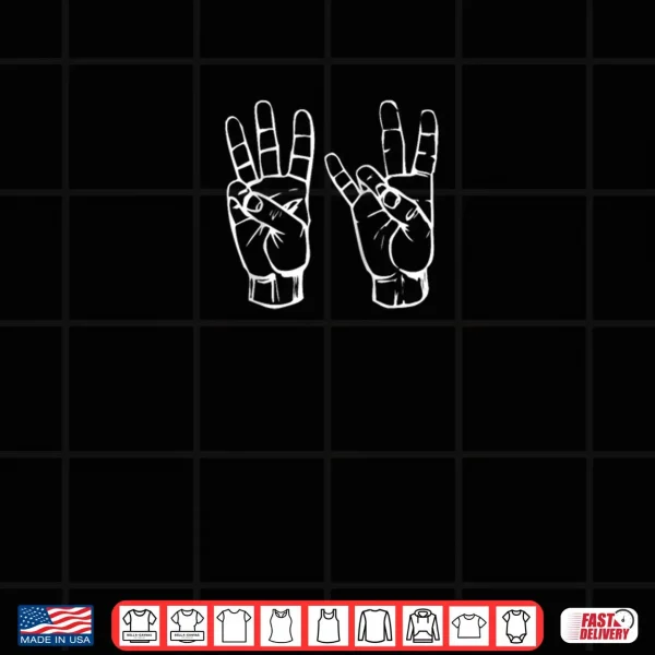 Design Six Seven 6 7 Internet Memes American Sign Language Raglan Shirt