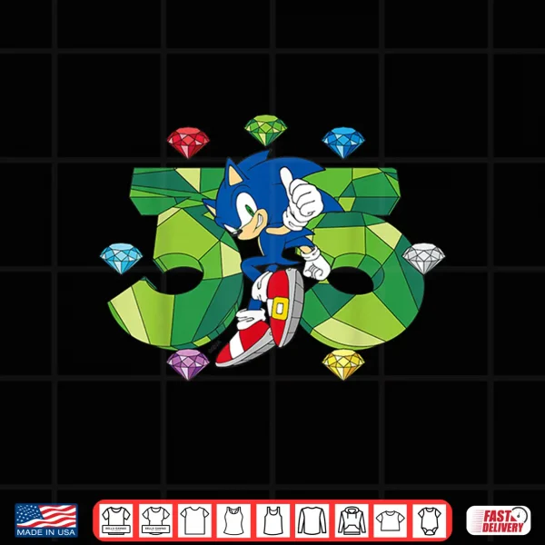 Design Sonic The Hedgehog 35th Anniversary Key Art Shirt