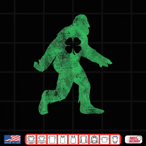 Design St. Patricks Day Bigfoot Irish Sasqautch Saint Paddys Shirt