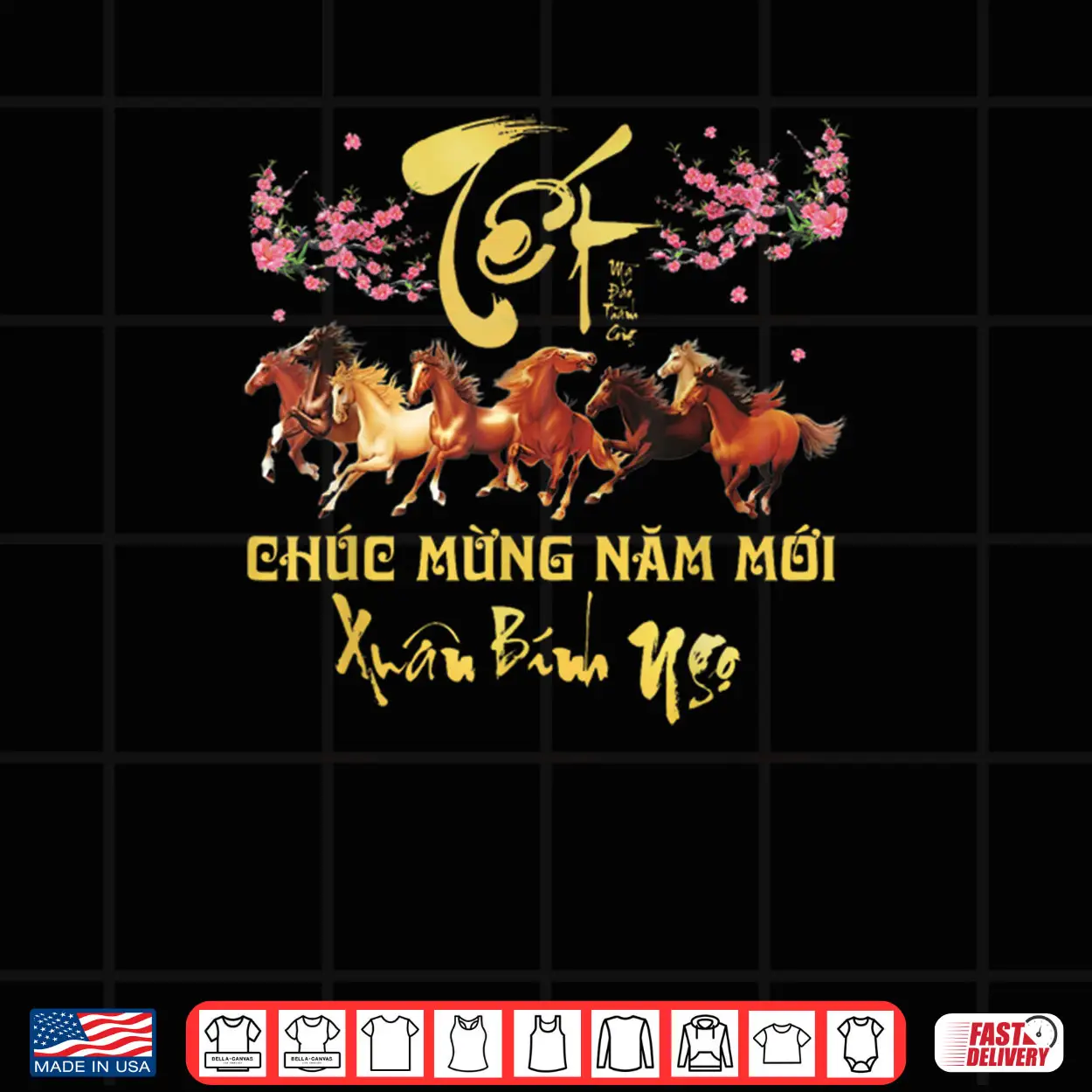 TET 2026 Chuc Mung NAM Moi Horse Vietnamese Lunar New Year Shirt TET 2026 Chuc Mung NAM Moi Horse Vietnamese Lunar New Year Shirt