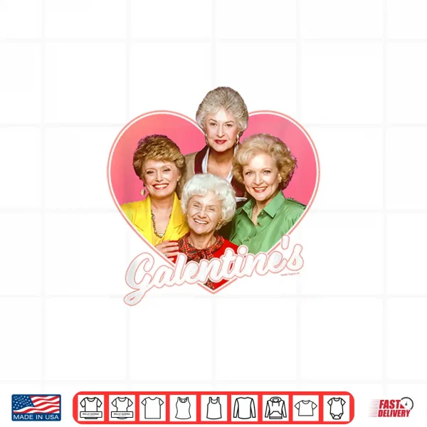 Design The Golden Girls Valentines Day Galentines Heart Shape Shirt