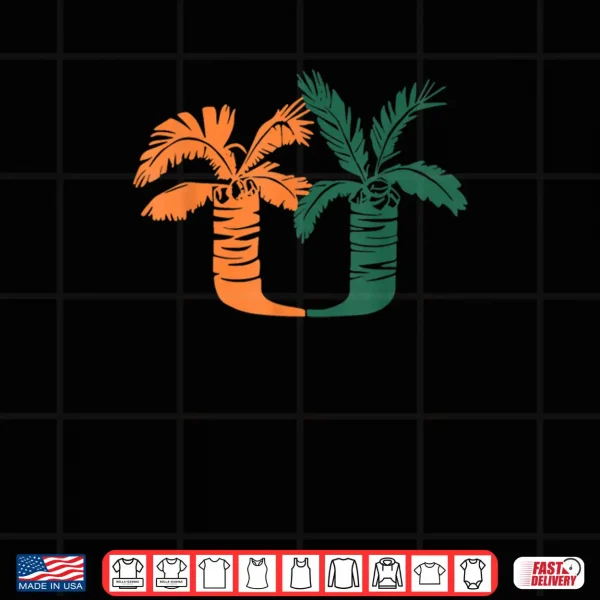 Design Vintage Classic 90s Miami Palm Trees UM Shirt