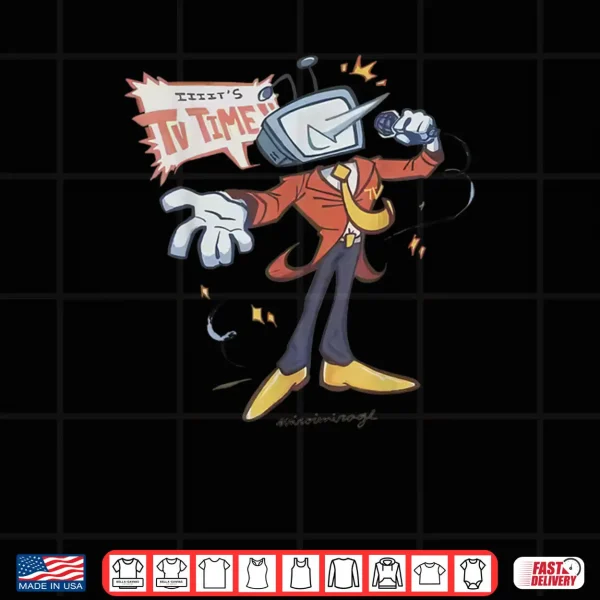 Design Vintage Its TV Time Mr Tenna Shirt
