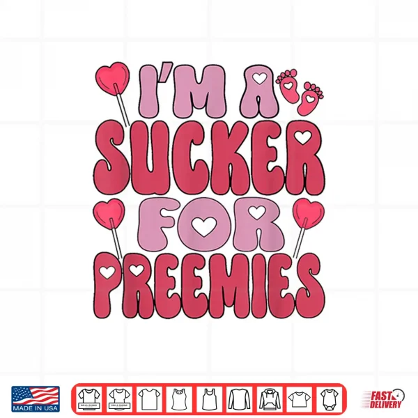 Design Women NICU Nurse Valentines Day Retro Neonatal ICU Nurse Shirt