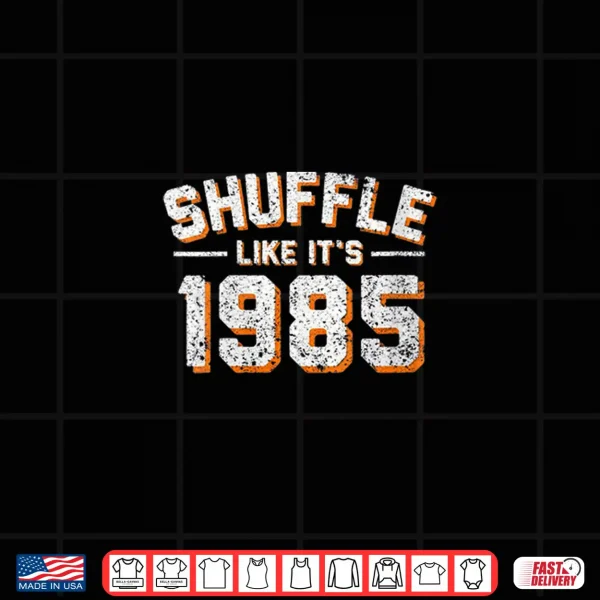 Design Womens Shuffle Like Its 1985 Vintage Distressed V Neck Shirt