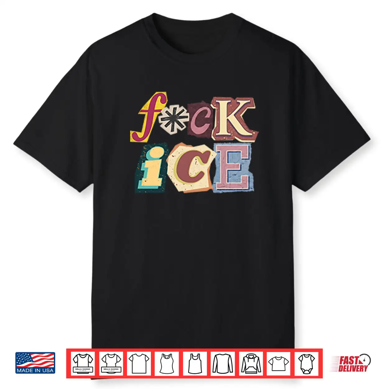 Fuck ICE Magazine Letters Shirt Fuck ICE Magazine Letters Shirt