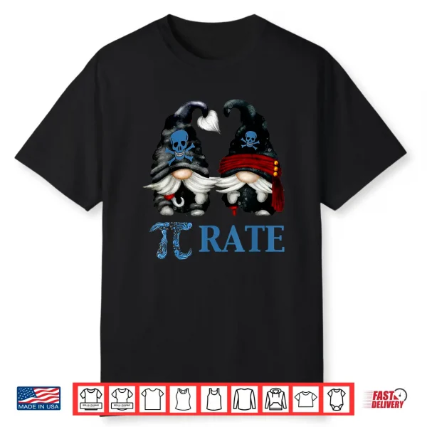 Funny Octopus Pi Day Symbol For Math Teacher Pirate Gnome Shirt