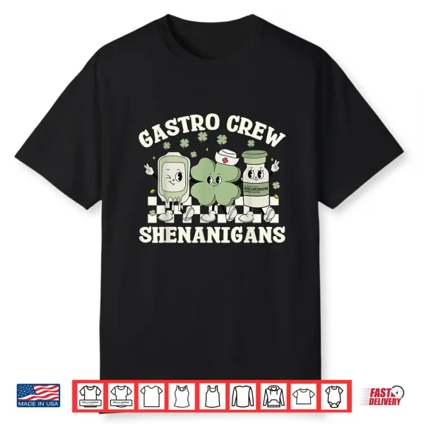 Gastro Crew Shenanigans St Patrick’S Day Endoscopy Nurse Shirt