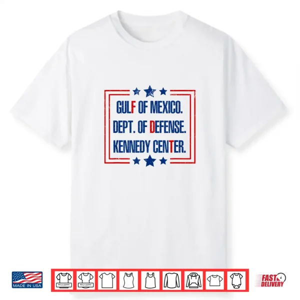 Gulf of MX Dept of Defense USA Funny Viral Political Liberal Shirt