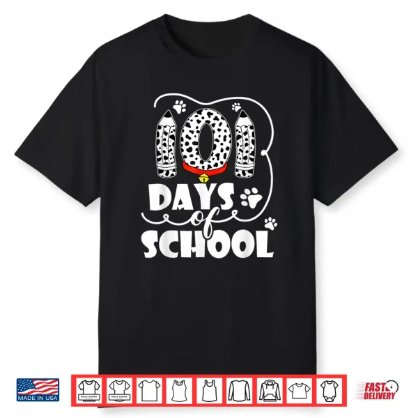 Happy 101 Days School Cute Dog 100 Days Smarter Student Kids Shirt 1