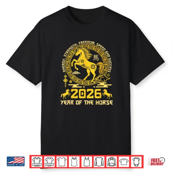 Happy Lunar Chinese New Year of The Horse 2026 Shirt