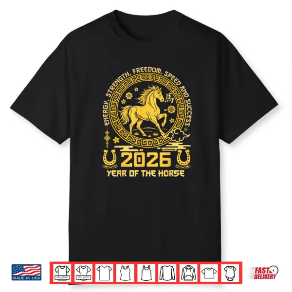 Happy Lunar Chinese New Year of The Horse 2026 Zodiac Shirt