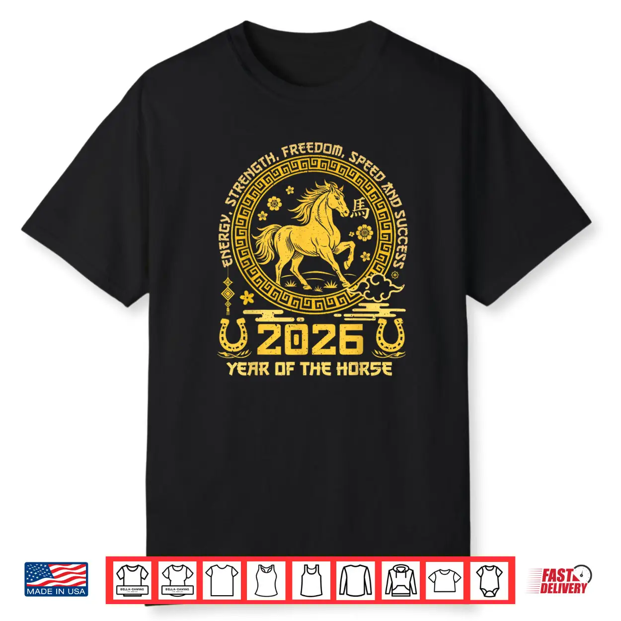 Happy Lunar Chinese New Year of The Horse 2026 Zodiac Shirt Happy Lunar Chinese New Year of The Horse 2026 Zodiac Shirt