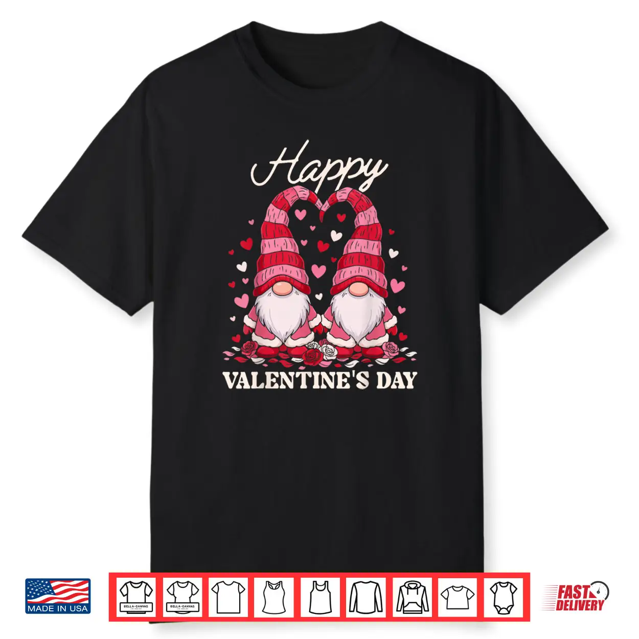 Happy Valentine Gnomes Cute Red Hearts Love Gnome Shirt Happy Valentine Gnomes Cute Red Hearts Love Gnome Shirt