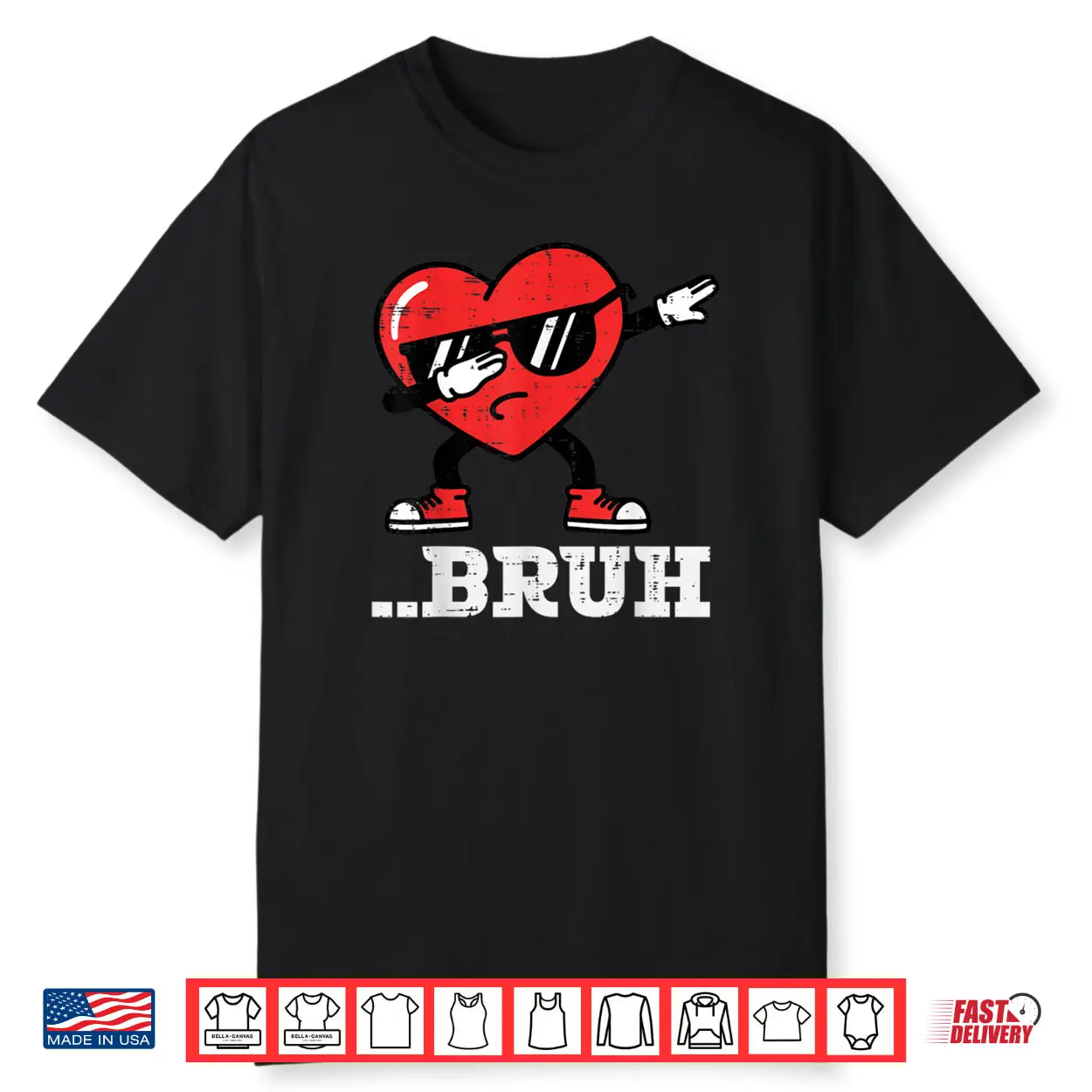 Heart Dab Bruh Funny Meme Valentines Day Shirt Heart Dab Bruh Funny Meme Valentines Day Shirt