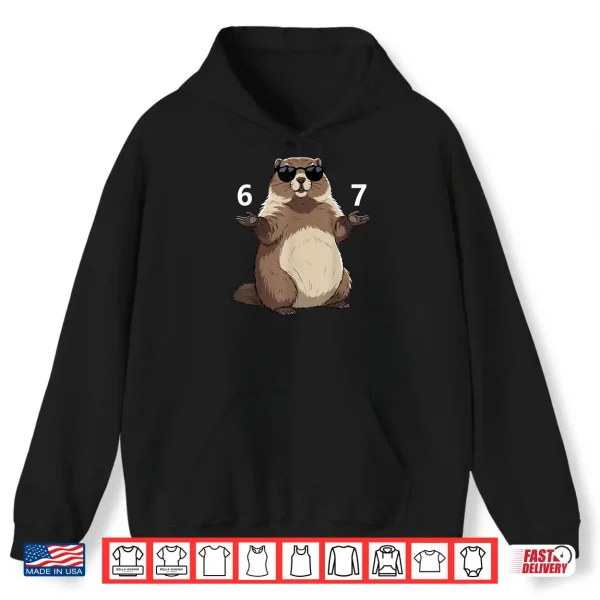 Hoodie 67 Meme Groundhog Hands Six Seven Shirt