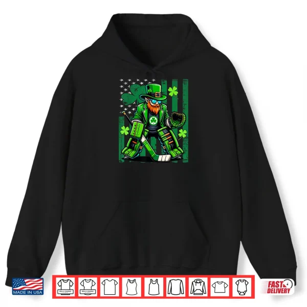 American Flag Hockey Goalie Saint Patrick's Day Shamrock Shirt 2 Hoodie American Flag Hockey Goalie Saint Patricks Day Shamrock Shirt
