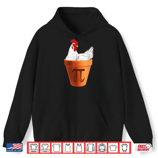Hoodie Chicken Pot PI Day T Shirt Gift Men Women Kids Math Shirt
