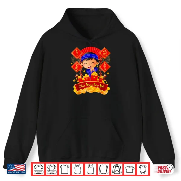 Chuc Mung NAM Moi TET Vietnamese New Year Decorations Boys Shirt 2 Hoodie Chuc Mung NAM Moi TET Vietnamese New Year Decorations Boys Shirt