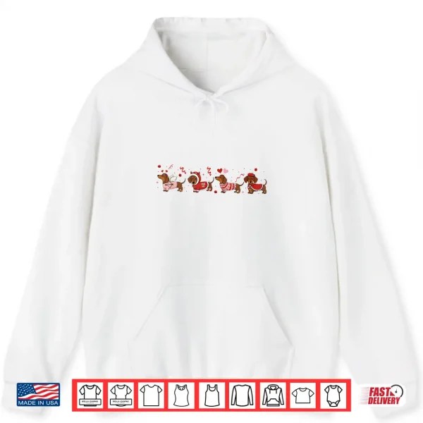 Hoodie Dachshund Valentines Wiener Dog Love Tee Dog Mom Humor Tee Shirt