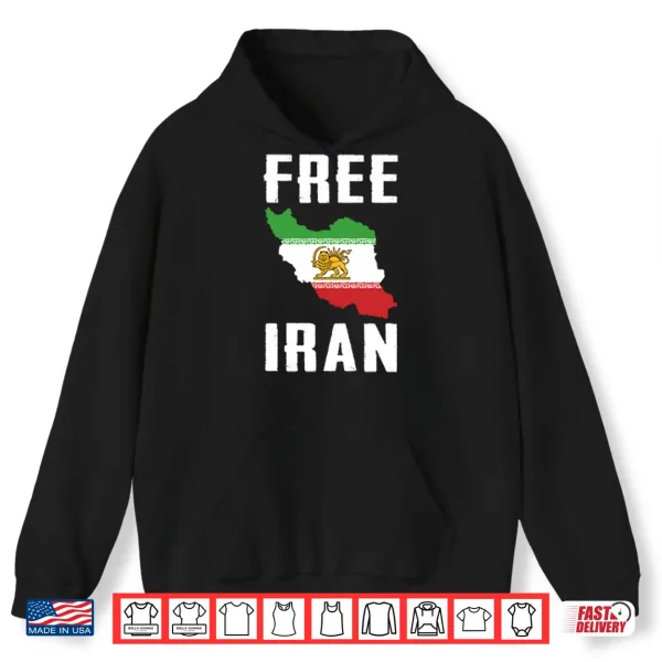 Hoodie Free Iran Lion Symbol Shirt