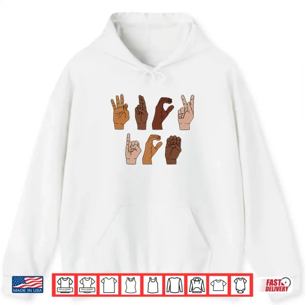 Hoodie Fuck ICE Hand Sign Language Shirt