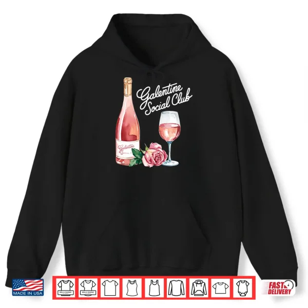 Hoodie Galentine Social Club Funny Galentines Day Party Long Sleeve Shirt