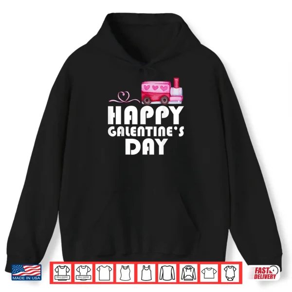 Hoodie Happy Galentines Day Cute Heart Funny Girl Galentine Gang Shirt