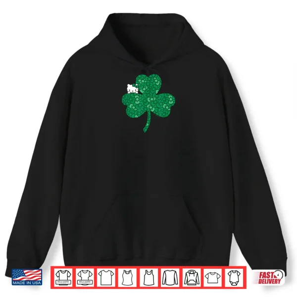 Hoodie Hello Kitty Clover Bows Saint Patricks Day Shirt