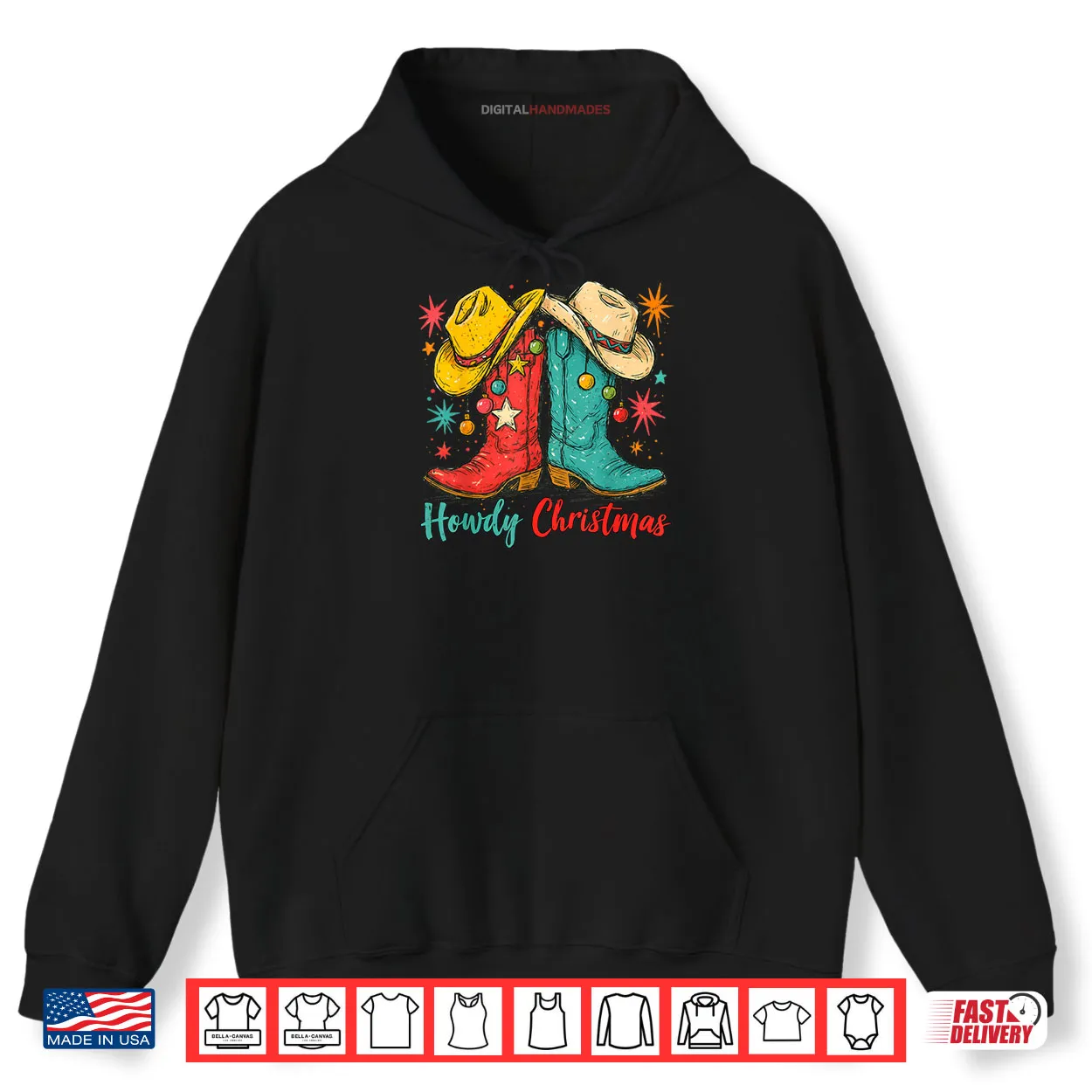 Howdy Christmas Xmas Cowboy Boots Western Shirt Howdy Christmas Xmas Cowboy Boots Western Shirt