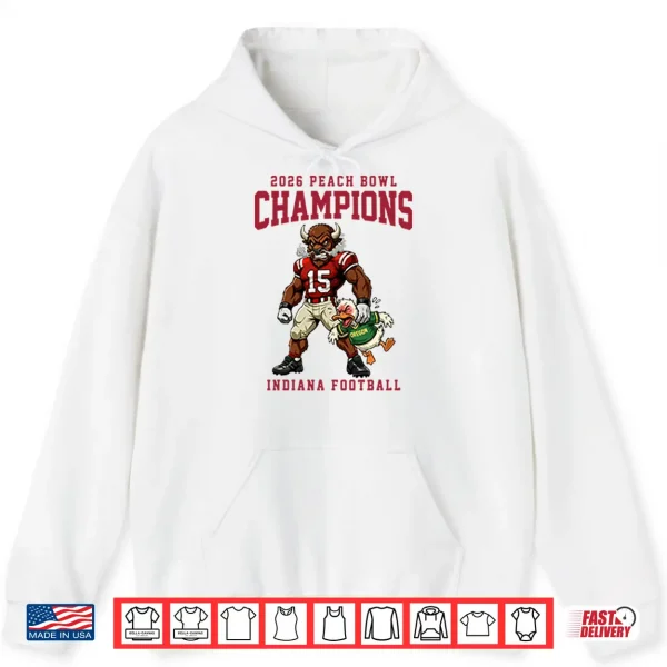 Hoodie Indiana Football 2026 Peach Bowl Champions Shirt
