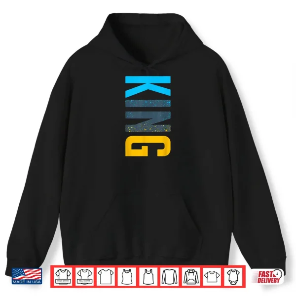 Hoodie King Vertical Streetwear Matching Gamma Blue Shirt