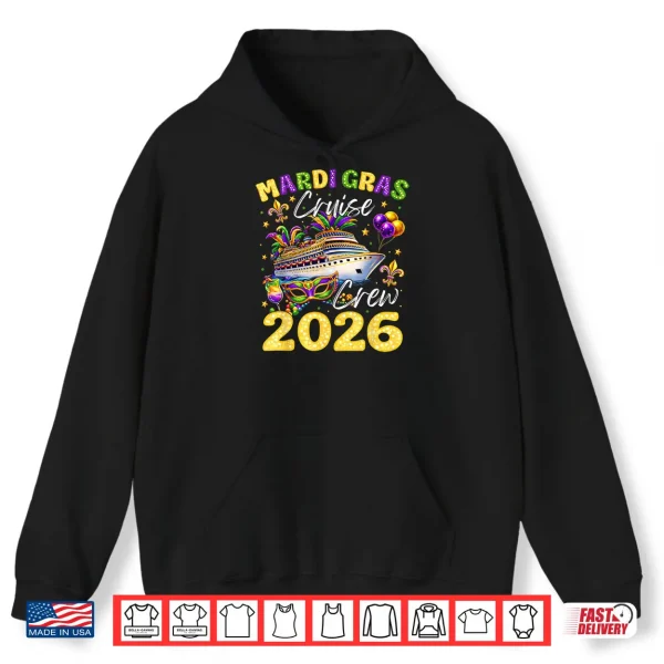 Hoodie Mardi Gras Cruise Crew 2026 Trip New Orleans Family Matching Shirt
