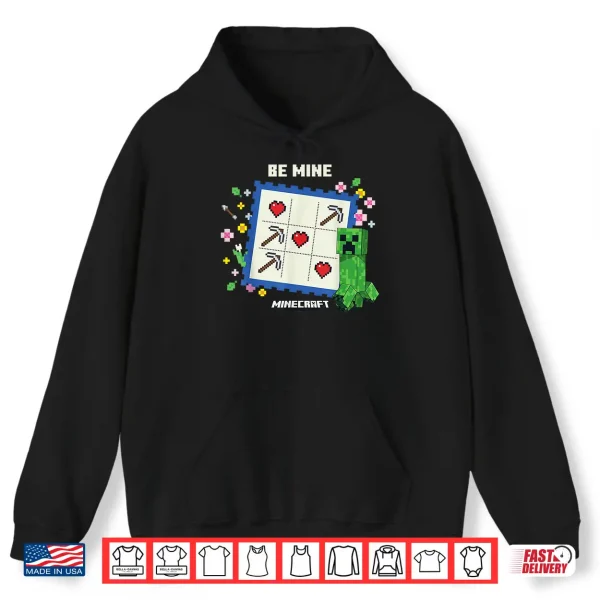 Hoodie Minecraft Valentines Day Be Mine Creeper Valentines Card Shirt