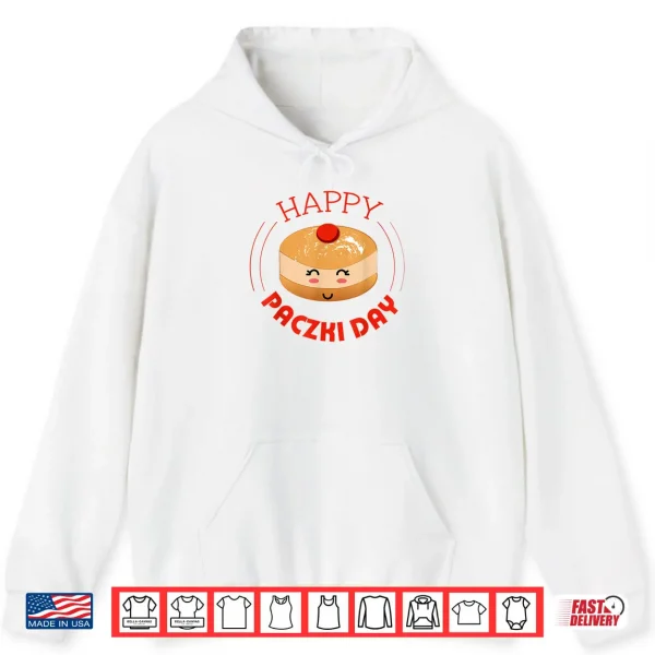 Hoodie Paczki Day Kawaii Polish American Pride Cute Shirt