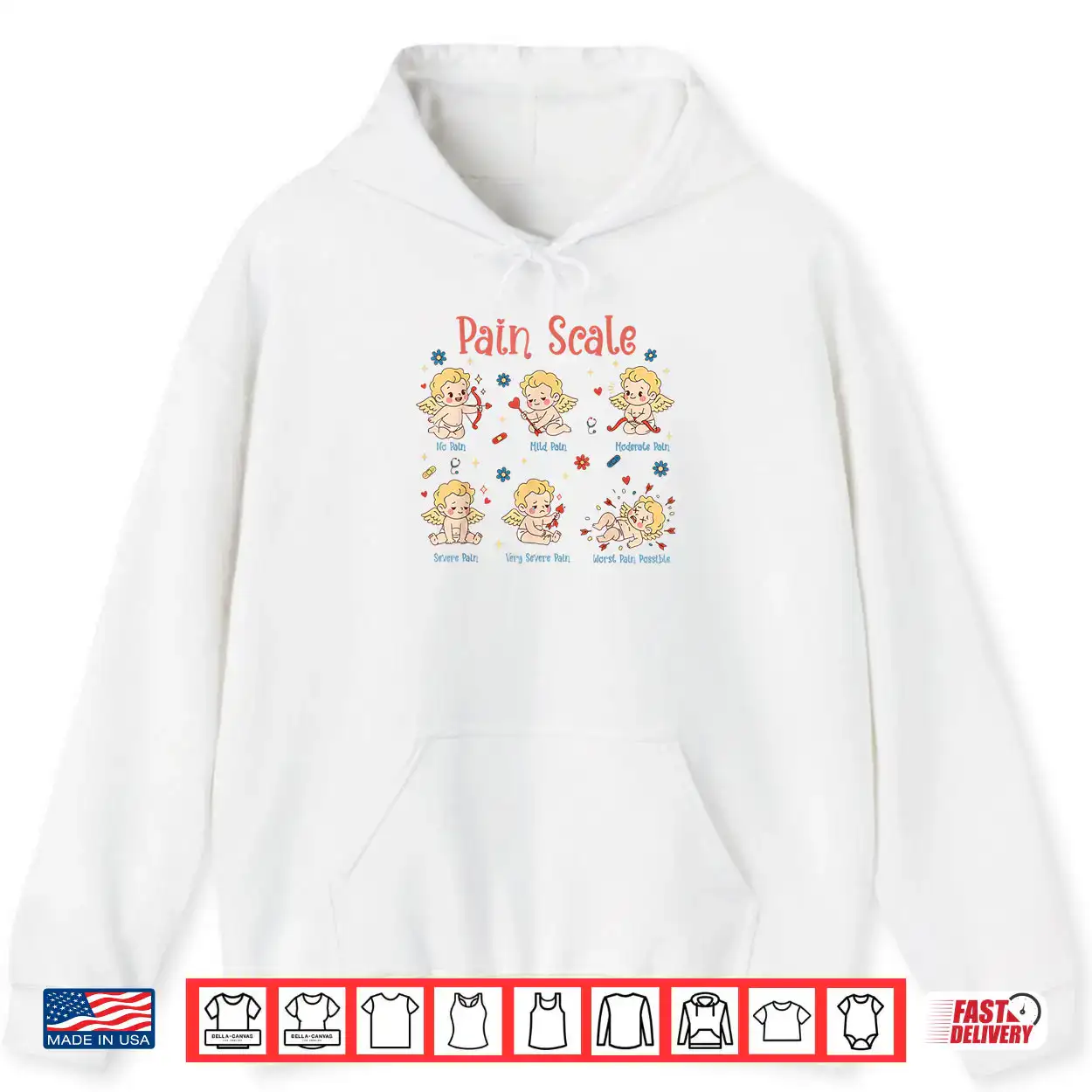 Pain Scale Cupid Nurse Trauma Nurse ICU Nurse Valentine Day Shirt Pain Scale Cupid Nurse Trauma Nurse ICU Nurse Valentine Day Shirt