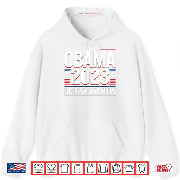 President Barack Obama 2028 Portrait Patriotic Democrat USA Shirt 2 Hoodie President Barack Obama 2028 Portrait Patriotic Democrat USA Shirt