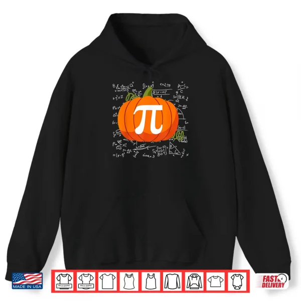 Hoodie Pumpkin Pie Maths Funny Halloween Thanksgiving Pi Day Shirt