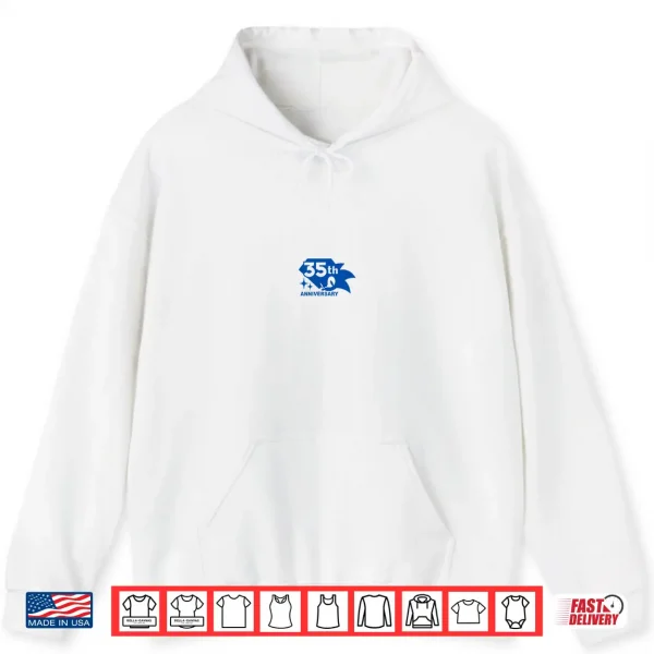Hoodie Sonic The Hedgehog 35th Anniversary Emerald Rings Shirt
