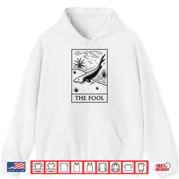 Hoodie The Fool Fish Card Esoteric Linework Vintage Shirt