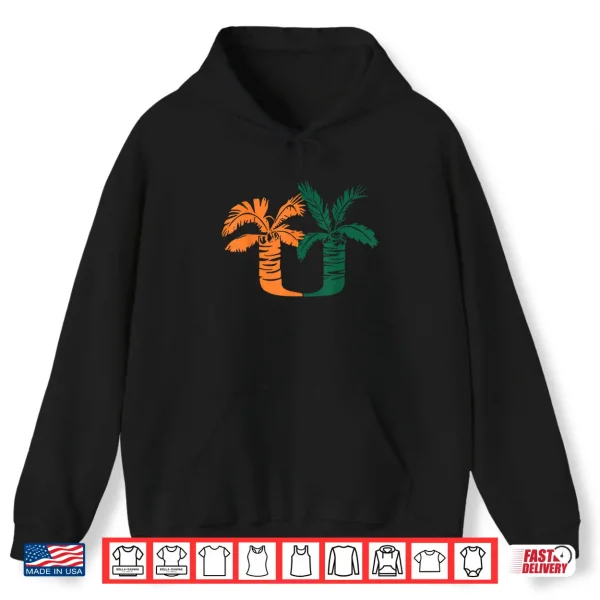 Hoodie Vintage Classic 90s Miami Palm Trees UM Shirt 1