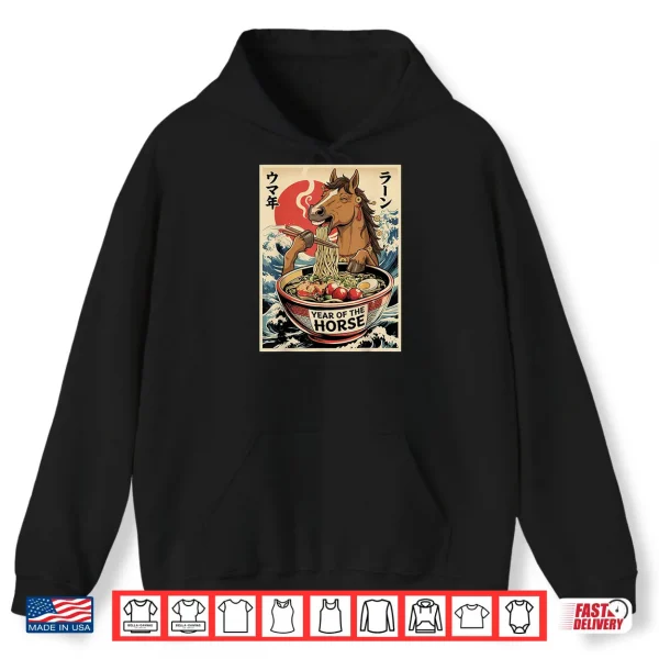 Hoodie Zodiac Chinese New Year of The Horse 2026 Ramen Shirt
