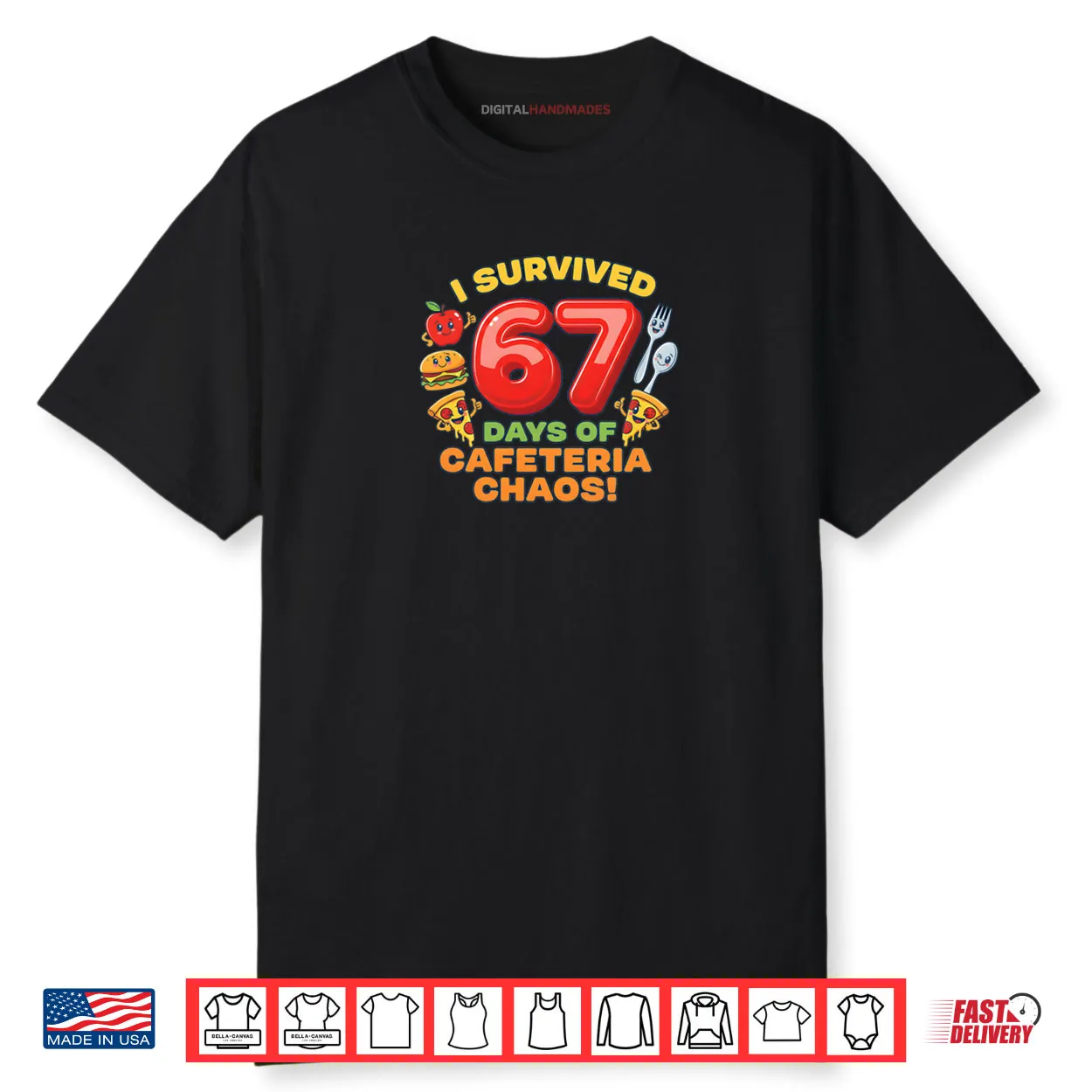 I Survived 67 Days of Cafeteria Chaos 67 Meme Lunch Lady Shirt I Survived 67 Days of Cafeteria Chaos 67 Meme Lunch Lady Shirt