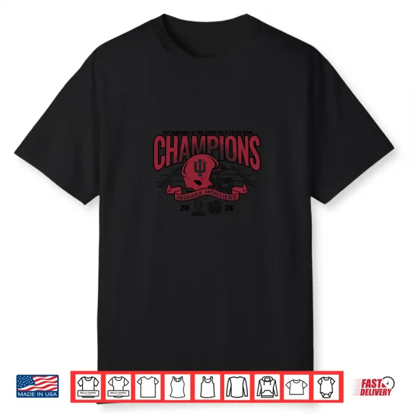 Indiana Hoosiers Peach Bowl Champs 2026 CFP Semifinal White Shirt