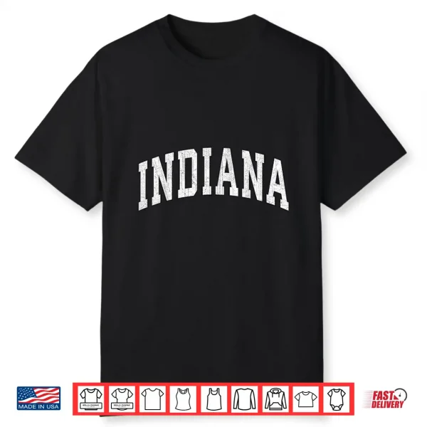 Indiana in Vintage Athletic Sports Style 80s 90s Men Women Shirt