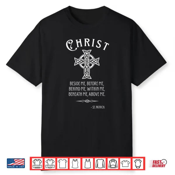 Irish Celtic Cross Saint Quote Catholic St Patrick’S Day Shirt