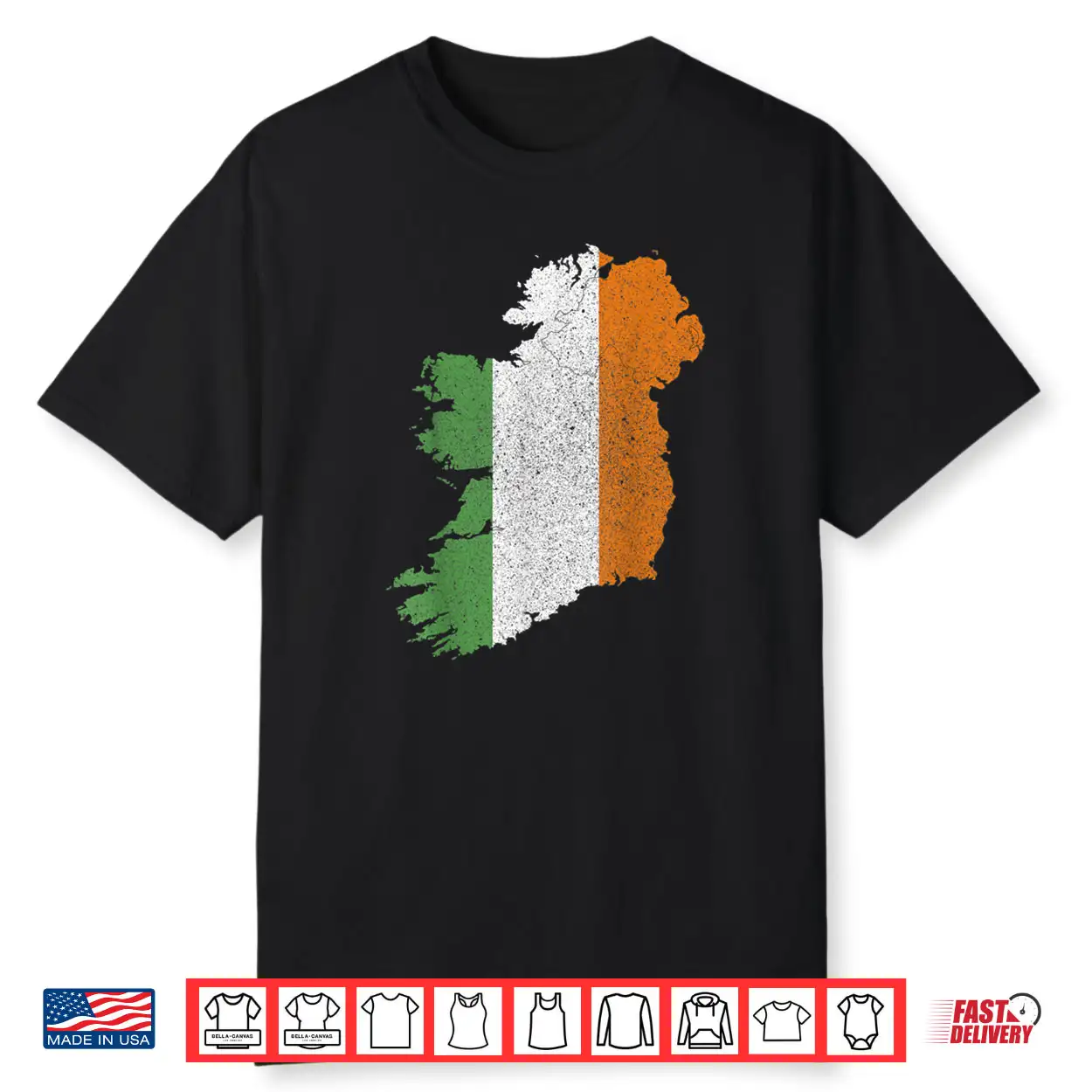Irish Flag and Map of Ireland St. Patrick’s Day Shirt Irish Flag and Map of Ireland St. Patrick’s Day Shirt