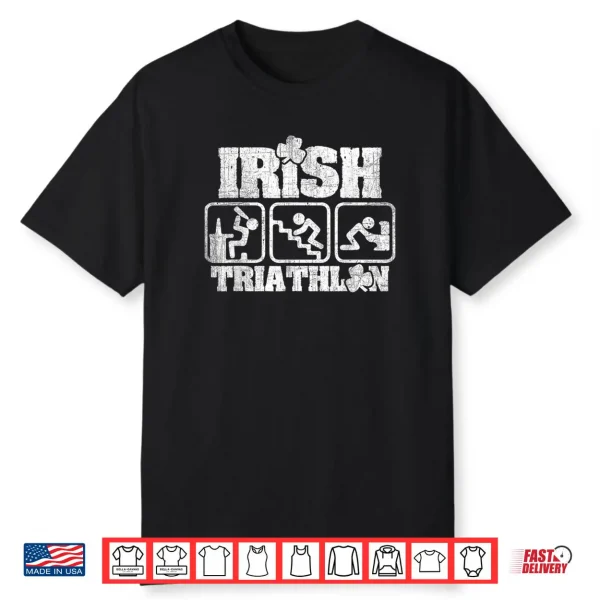 Irish Triathlon St. Patrick’s Day Day Drinking Party Shirt